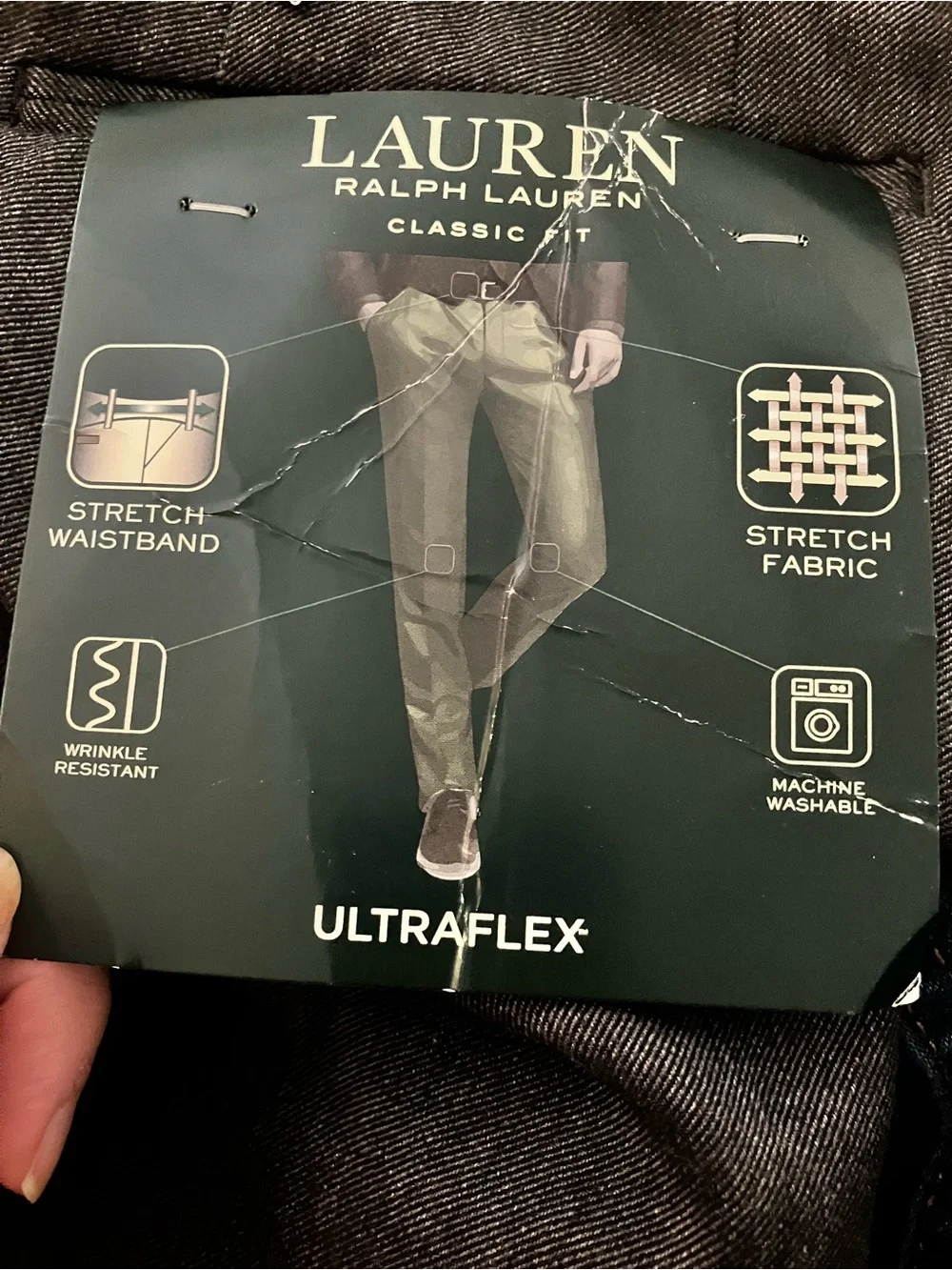 NWT Lauren Ralph Lauren Ultraflex Dress Pants Men 40x30 Grey Classic Fit Norton